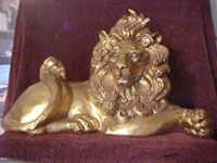 Gold-leafed Lion