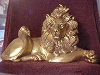 Gold-leafed Lion